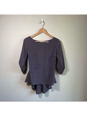 Lette USA Small Navy Daisy Print Cinched Waist